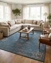 Riviera Elegance Collection Area Rug - Antibes (Blue) Rectangle Blue  lifestyle 17
