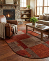 Autumn Meadow Collection Area Rug -  Sycamoreside (Multi) Oval Multi  lifestyle 39