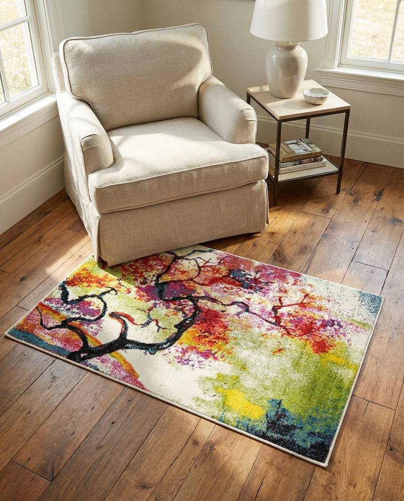 Venetian Elegance Collection Area Rug -  Rialto Rectangle Ivory  lifestyle 18