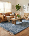 Cozy Cove Shag Collection Area Rug -  Harbor Rectangle Blue  lifestyle 28