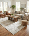 Mediterranean Lattice Collection Area Rug - Santorini (Ivory and Gray) Rectangle Ivory and Gray  lifestyle 20