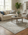 Savannah Series Collection Area Rug - Charleston (Cloud Gray) Square Cloud Gray  lifestyle 46
