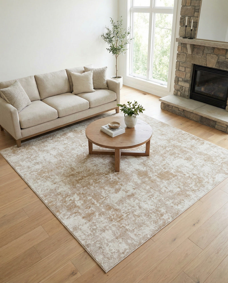 Luminara Sands Collection Area Rug - Elysium (Sand) Square Sand  lifestyle 60