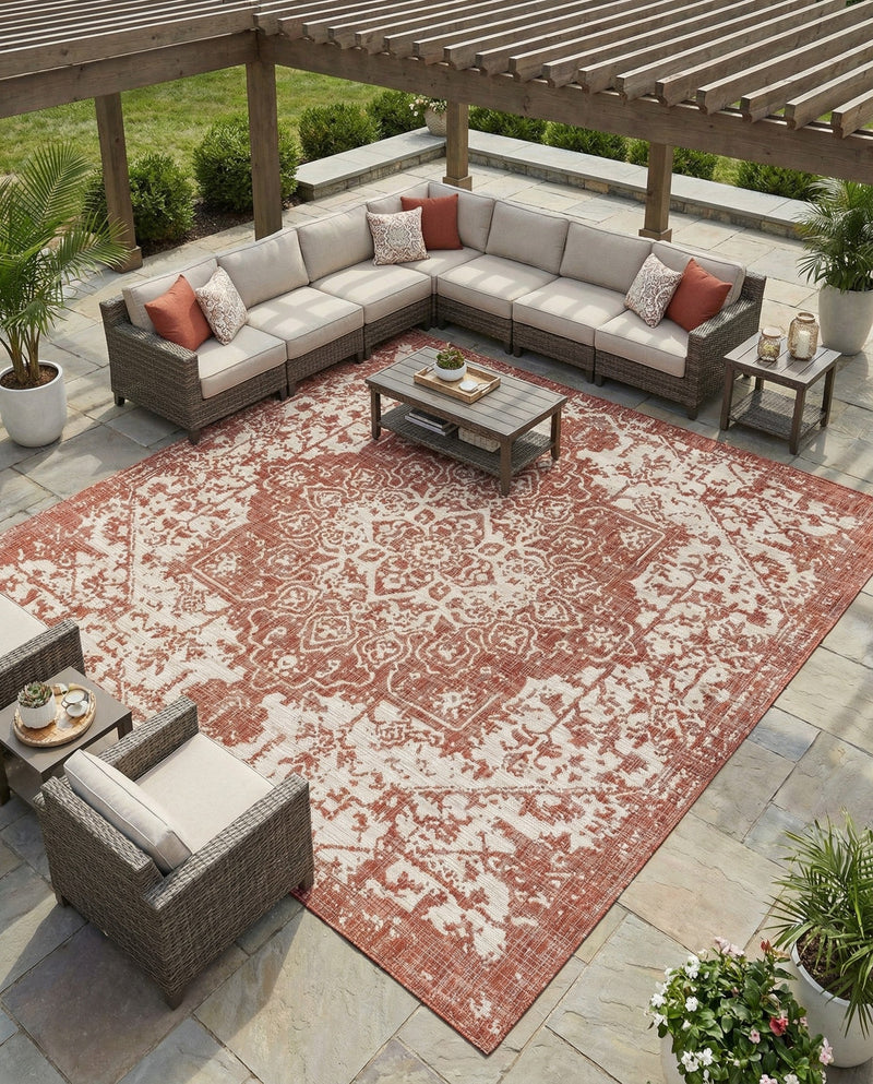 Urban Oasis Rugs Collection Area Rug -  Penthouse (Rust Red) Square Rust Red  lifestyle 69