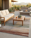 Urban Terrace Collection Area Rug -  Corsica Rectangle Multi  lifestyle 27
