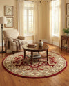 Jaipur Elegance Collection Area Rug -  Jantar Round Red  lifestyle 73