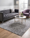 Hollywood Luxe Collection Area Rug - Sunset (Gray Silver) Rectangle Gray Silver  lifestyle 10