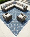Savannah Pergola Collection Area Rug - Arbor (Navy Blue) Square Navy Blue  lifestyle 43