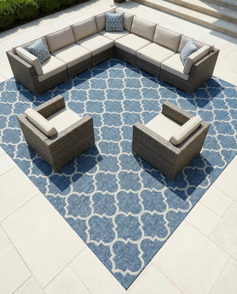 Savannah Pergola Collection Area Rug - Arbor (Navy Blue) Square Navy Blue  lifestyle 43