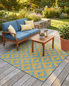 Urban Oasis Rugs Collection Area Rug -  Highrise (Yellow and Aqua) Rectangle Yellow and Aqua  lifestyle 13