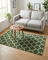 Lattice Gardens Collection Area Rug -  Bloomfield (Dark Green) Rectangle Dark Green  lifestyle 9