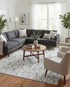 Garden Maze Retreat Collection Area Rug -  Arborlane Rectangle White  lifestyle 10