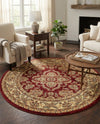 Jaipur Elegance Collection Area Rug -  Jantar Round Red  lifestyle 70
