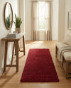 Plush Oasis Collection Area Rug - Serenity (Cherry Red) Runner Cherry Red  lifestyle 40