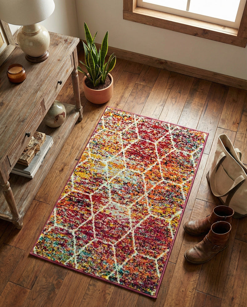 Trellis Mosaic Collection Area Rug - Arborville (Multi) Rectangle Multi  lifestyle 21
