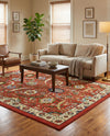 Tabriz Tapestry Collection Area Rug - Sahand (Terracotta) Rectangle Terracotta  lifestyle 7