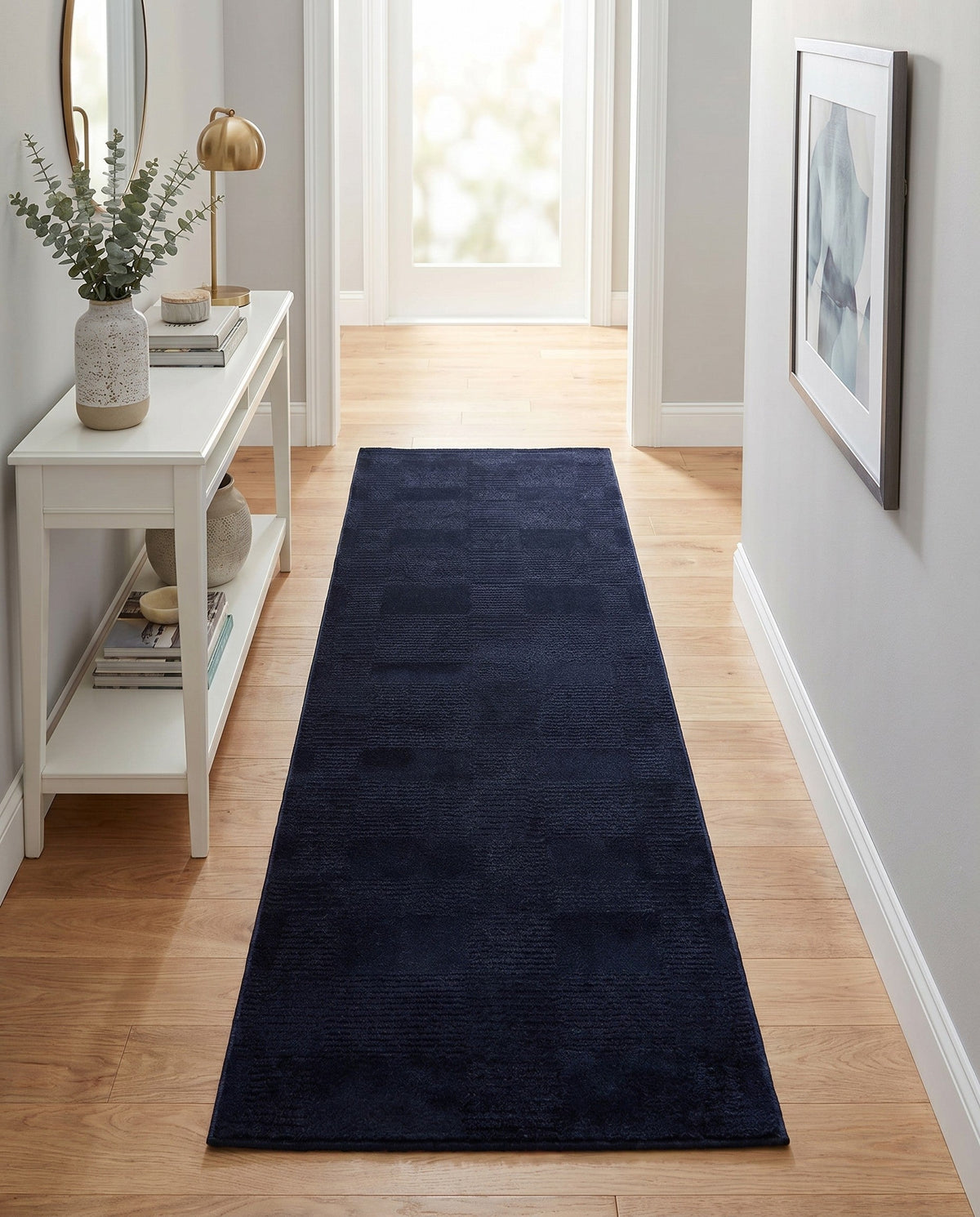 Haven Tapestry Collection Area Rug -  SereneCove Runner Inkwell Blue  lifestyle 95