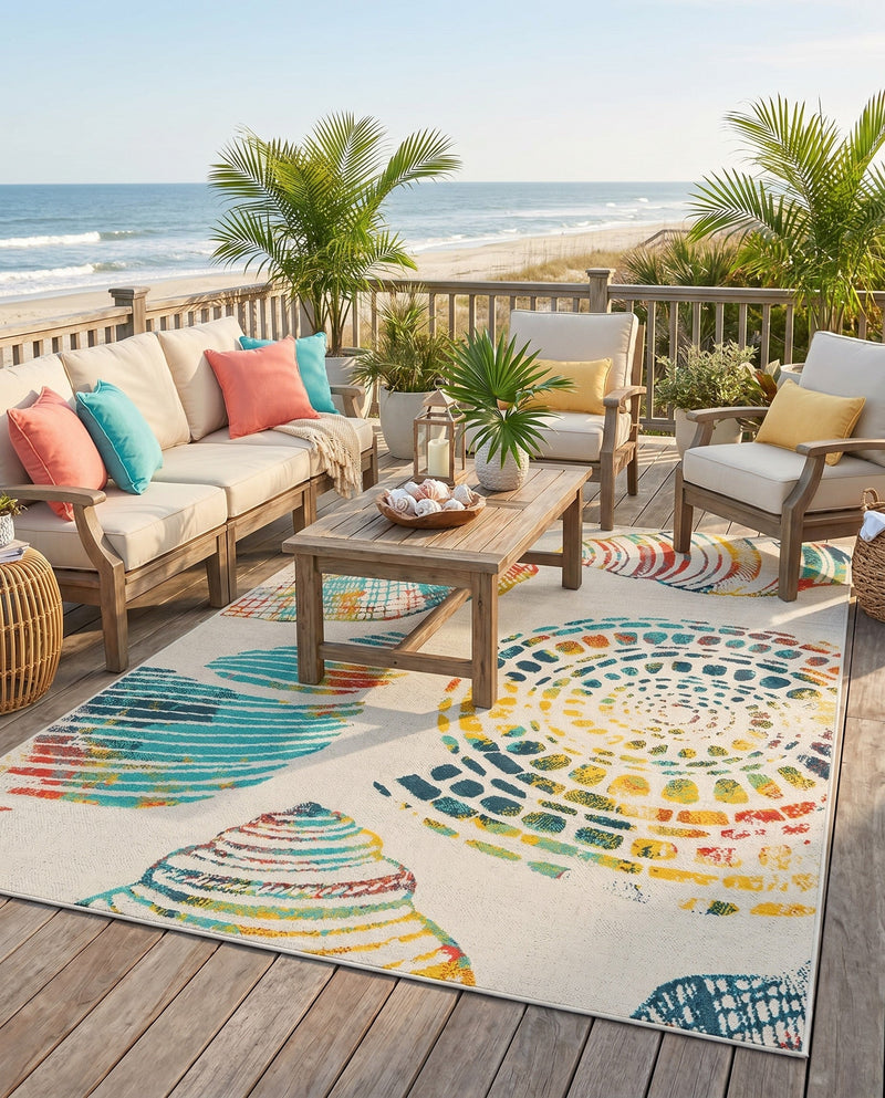 Seaside Haven Rugs Collection Area Rug -  Saltwater Rectangle Multi  lifestyle 43