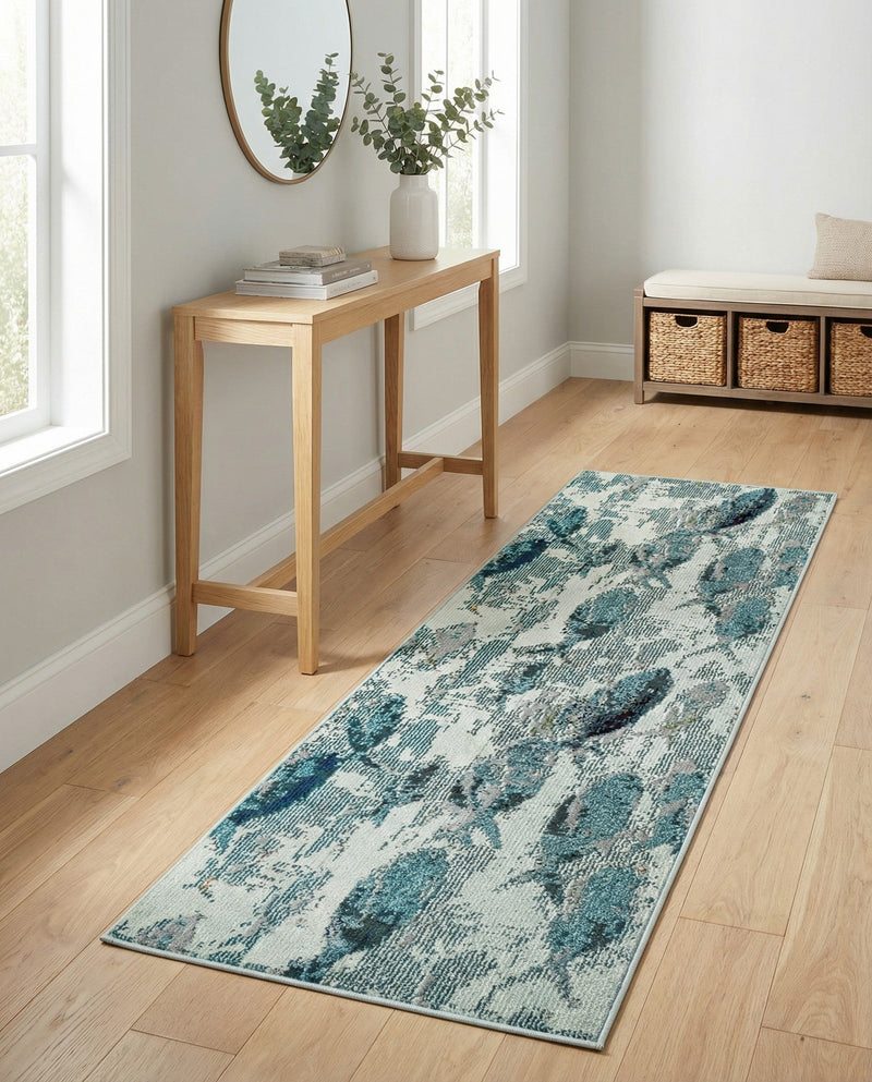 Sorrento Shores Collection Area Rug -  Praiano Runner Light Blue  lifestyle 36