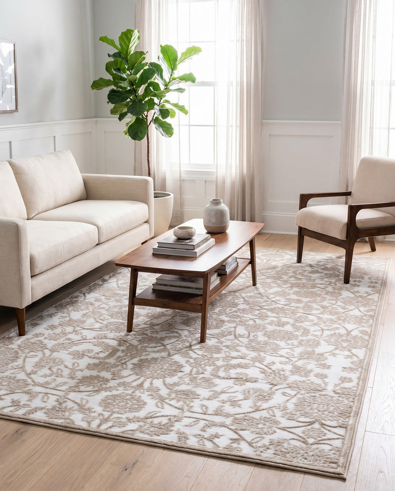 Andes Summit Collection Area Rug -  Chimborazo Rectangle Snow White  lifestyle 9