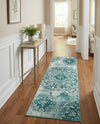 Riviera Elegance Collection Area Rug -  Monaco (Turquoise) Runner Turquoise  lifestyle 74