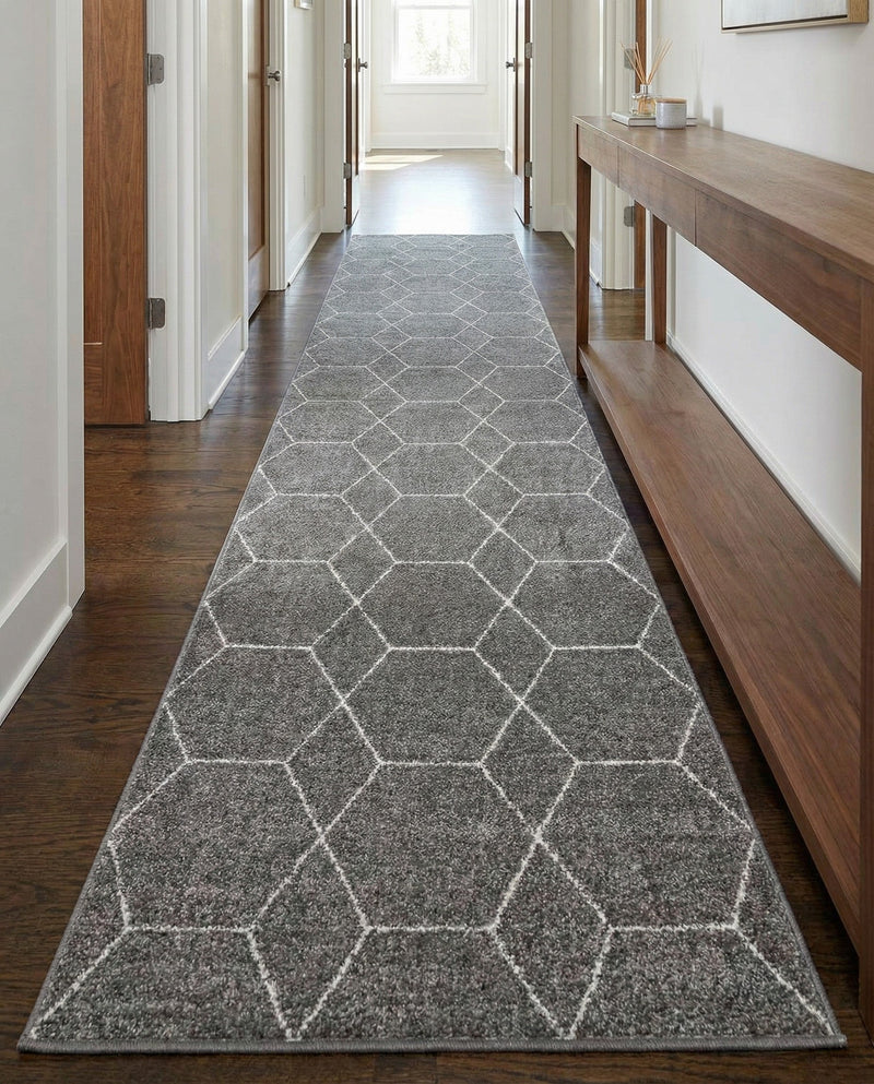 Trellis Mosaic Collection Area Rug - Arborville (Light Gray) Runner Light Gray  lifestyle 69