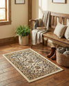 Tabriz Tapestry Collection Area Rug - Sahand (Ivory) Rectangle Ivory  lifestyle 15
