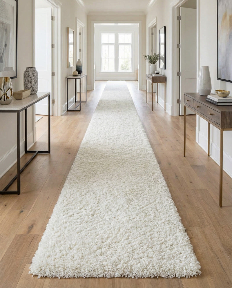 Plush Oasis Collection Area Rug - Serenity (Snow White) Runner Snow White  lifestyle 65