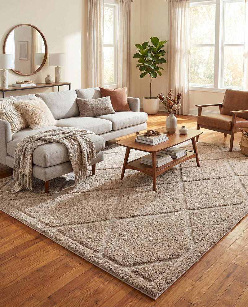 Trellis Haven Collection Area Rug - Havenwood Rectangle Beige  lifestyle 41