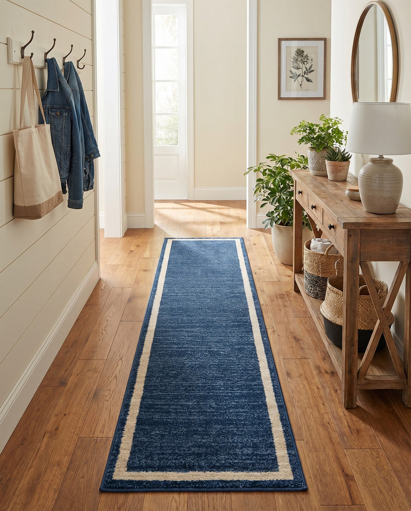 Studio Haven Collection Area Rug -  Alcove (Navy Blue) Runner Navy Blue  lifestyle 33