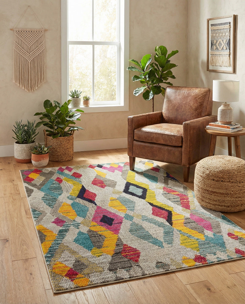 Sedona Vista Collection Area Rug -  Pricklypear Rectangle Multi  lifestyle 17