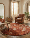 Autumn Meadow Collection Area Rug -  Harvesthill Round Terracotta  lifestyle 41