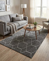 Trellis Mosaic Collection Area Rug - Arborville (Dark Gray) Rectangle Dark Gray  lifestyle 22