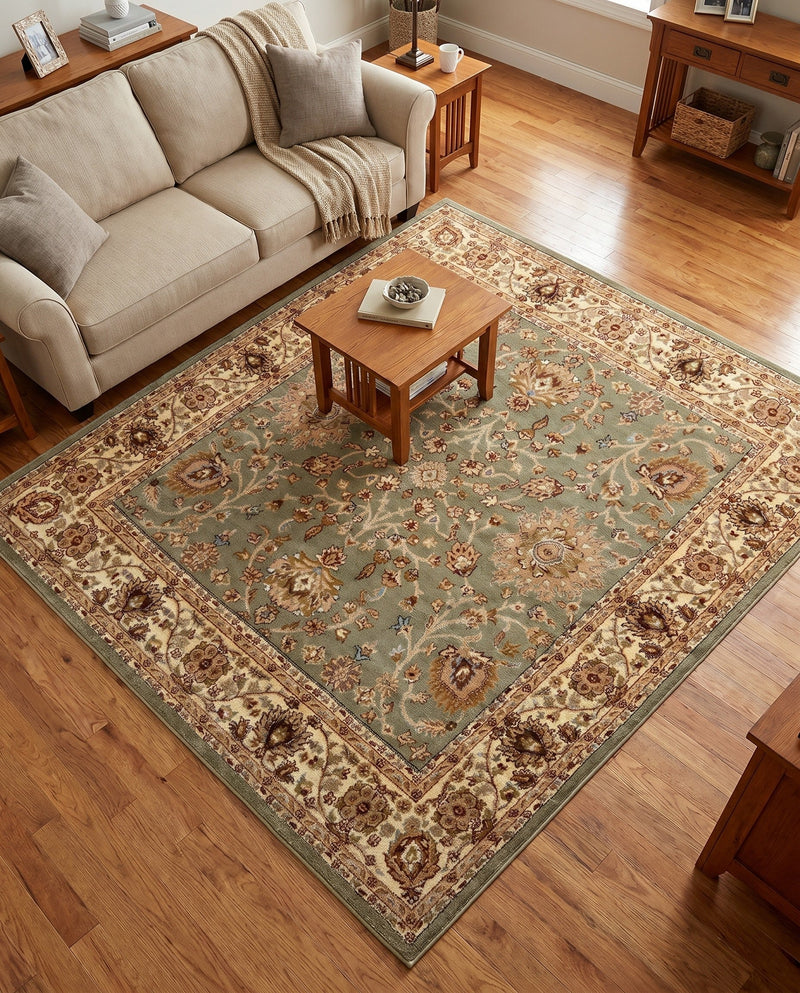 Jaipur Elegance Collection Area Rug -  City Square Light Green  lifestyle 75