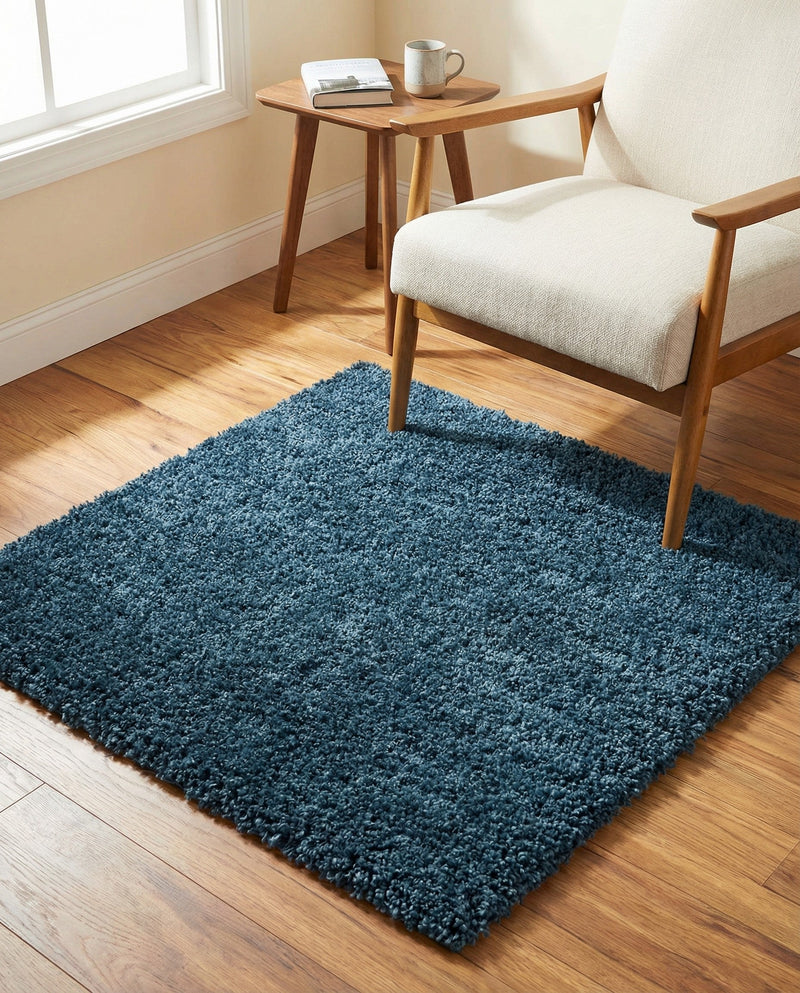 Alpine Plush Collection Area Rug -  Cortina (Marine Blue) Square Marine Blue  lifestyle 21
