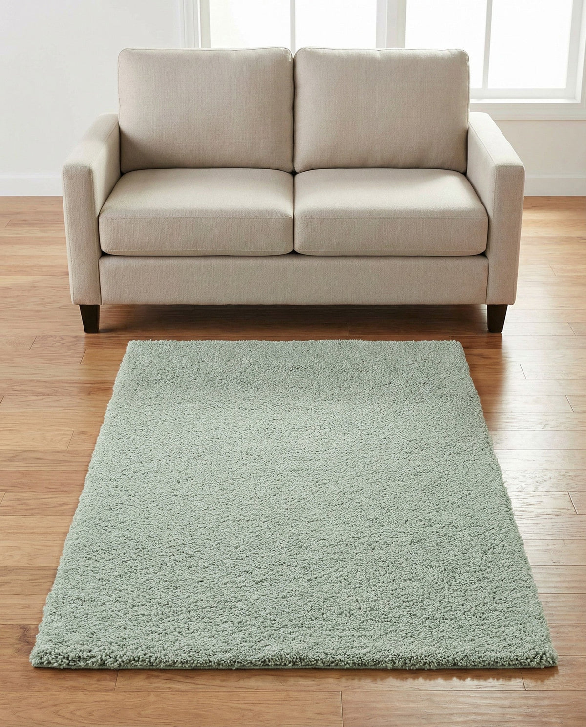 Solid Shag Seaside Collection Area Rug - Azure Cove (Sea Salt Blue) Rectangle Sea Salt Blue  lifestyle 4