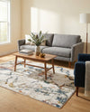Jewel Oasis Collection Area Rug -  Opaline Rectangle White Navy  lifestyle 10