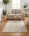 Heritage Elegance Collection Area Rug -  Miramar Rectangle Yellow  lifestyle 36