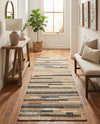 Benares Handwoven Jute Collection Area Rug -  Varanasi Runner Beige  lifestyle 44