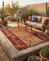 Safari Escape Rugs Collection Area Rug -  Kalahari Rectangle Multi  lifestyle 49