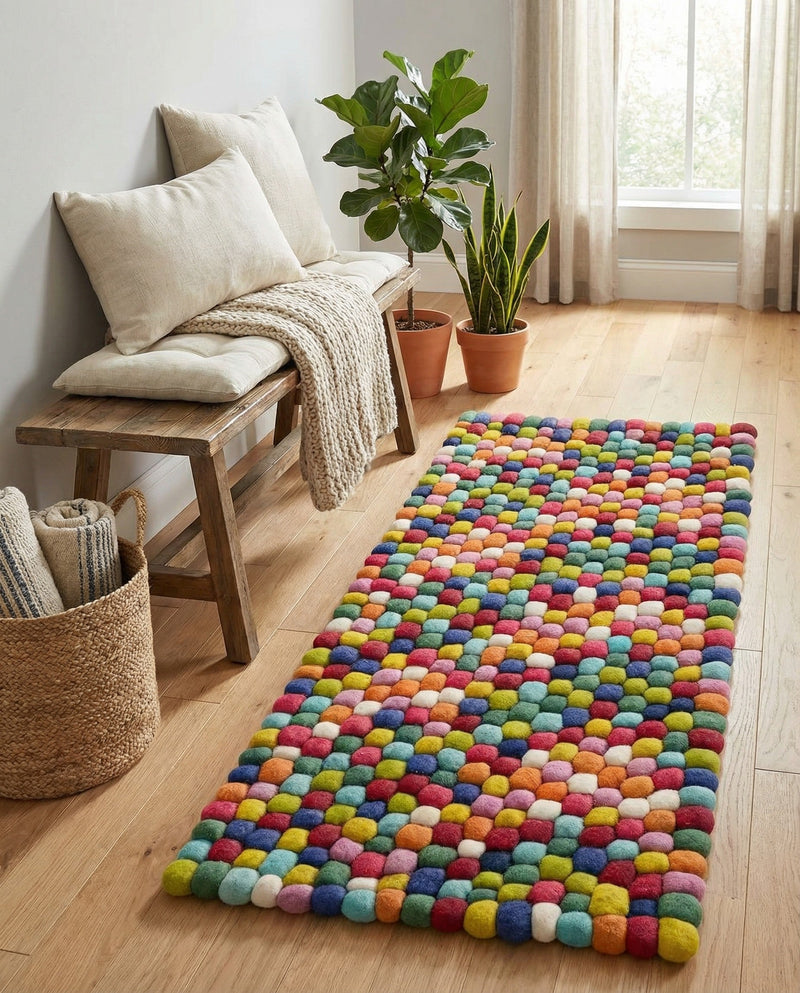 Woolen Sphere Collection Area Rug - Orbsburg (Multi) Runner Multi  lifestyle 81