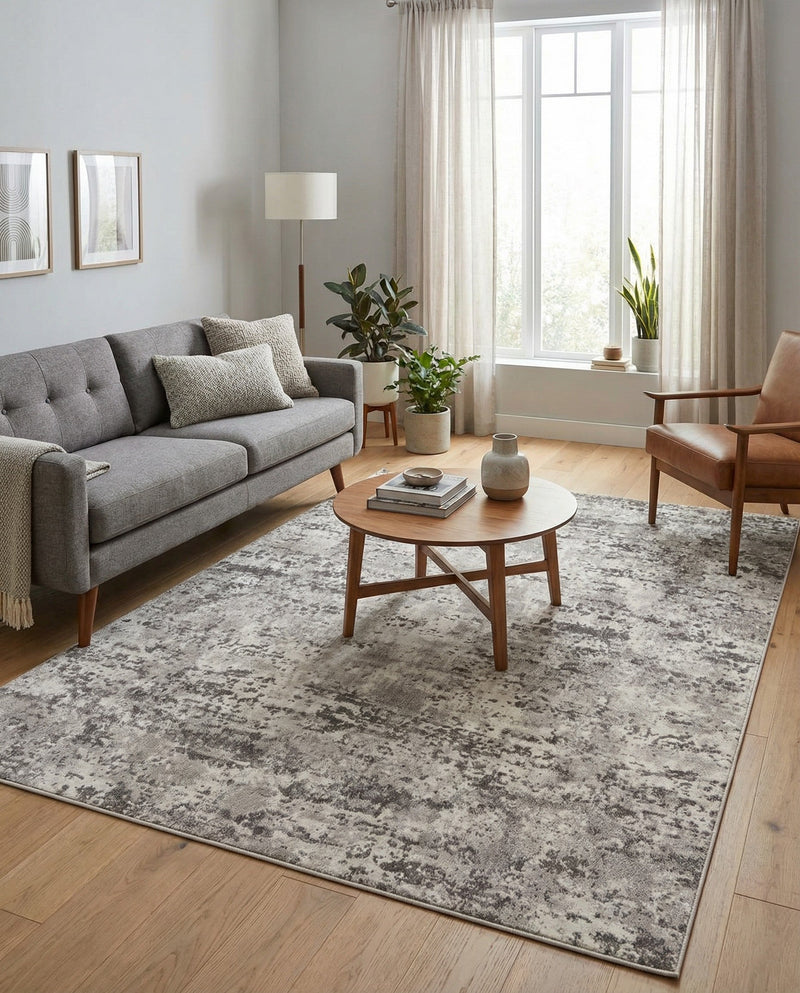 Luminara Sands Collection Area Rug - Elysium (Stone Gray) Rectangle Stone Gray  lifestyle 31