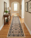 Casablanca Tapestry Collection Area Rug -  Marrakech (Ivory) Runner Ivory  lifestyle 56