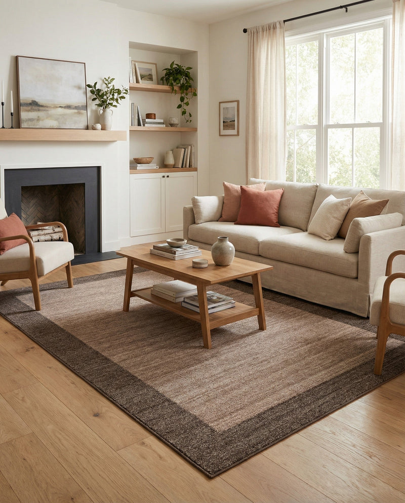 Studio Haven Collection Area Rug -  Conservatory (Light Brown) Rectangle Light Brown  lifestyle 24