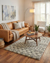 Berber Lattice Shag Collection Area Rug - Atlas (Ivory) Rectangle Ivory  lifestyle 13