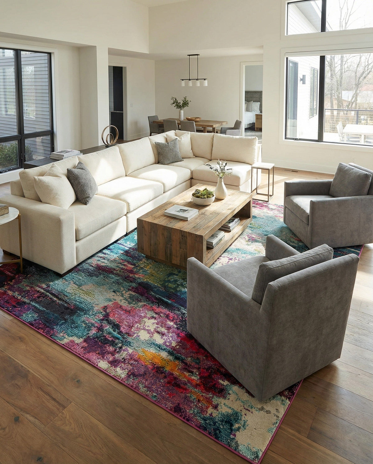 Chromatic Oasis Collection Area Rug -  Oasis Rectangle Multi  lifestyle 20