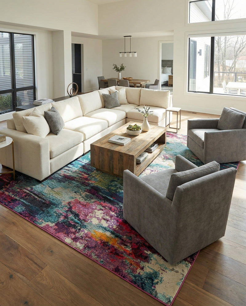 Chromatic Oasis Collection Area Rug -  Oasis Rectangle Multi  lifestyle 20