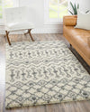 Berber Lattice Shag Collection Area Rug - Atlas (Ivory) Rectangle Ivory  lifestyle 7