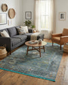 Caribbean Breeze Collection Area Rug -  Martinique Rectangle Turquoise  lifestyle 4