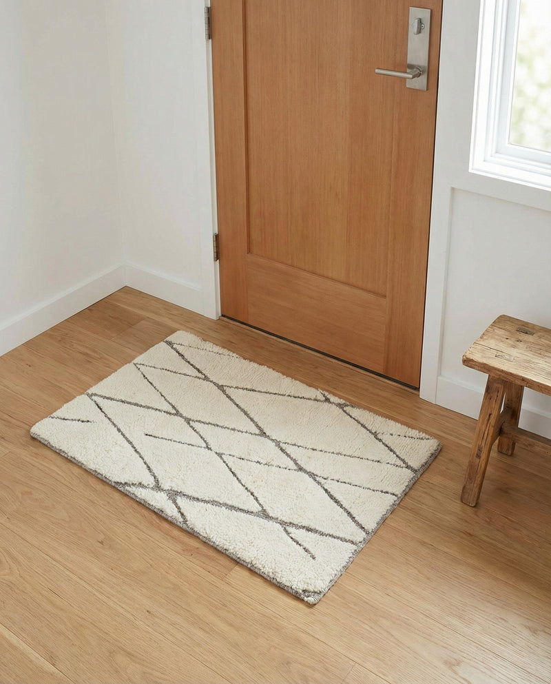 Sahara Berber Wool Collection Area Rug - Marrakesh Rectangle Pure Ivory  lifestyle 40